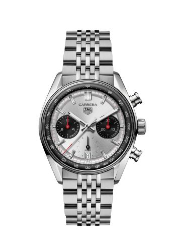 TAG Heuer Carrera Chronograph Glass Box Stainless Steel / Panda / Bracelet